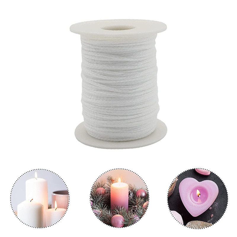 Candle Oil Supplies - 1 Roll 61m Cotton Braid Candle