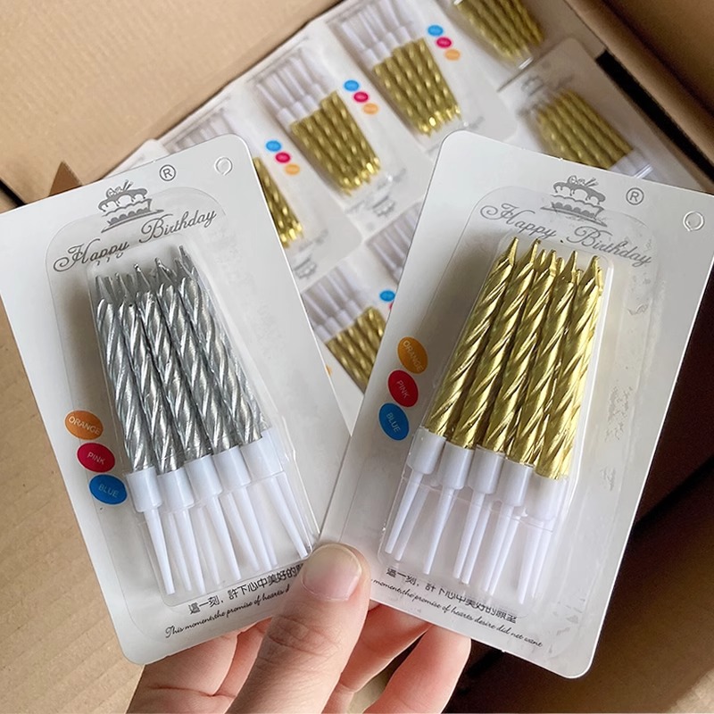 Candle Shop - 50 Box Birthday Candle Electroplating Spiral