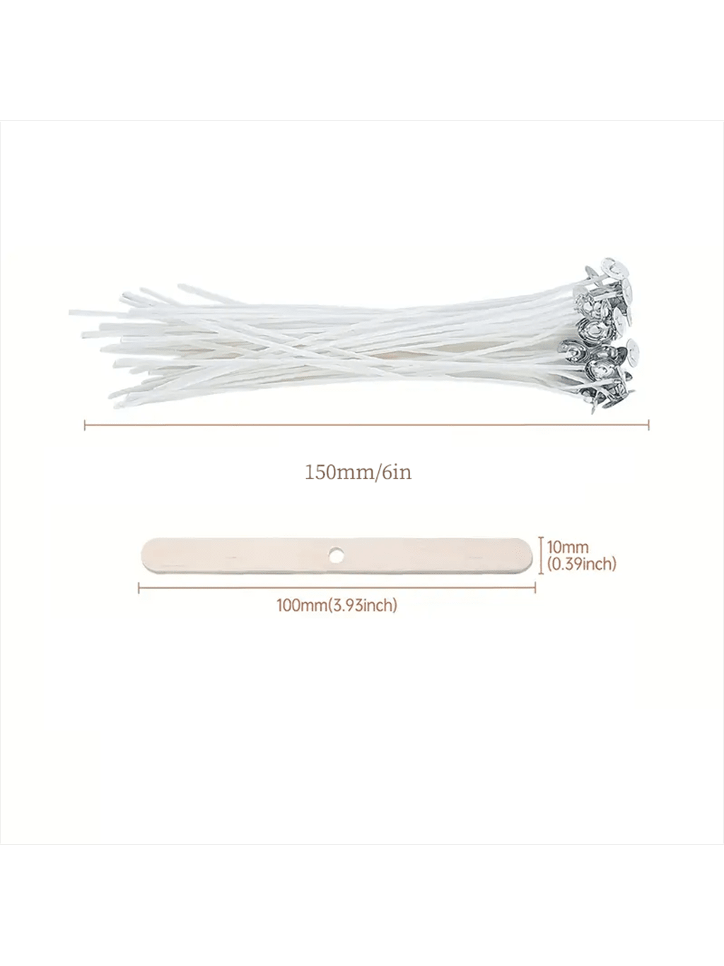 100Pcs Cotton Candle Wick 15cm - огляд і ціна Cotton Wick 6 Inch
