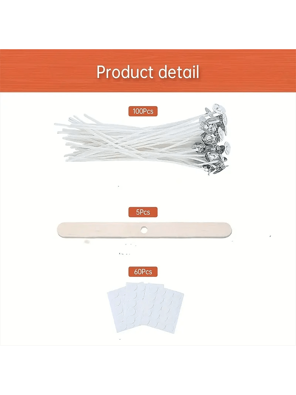 100Pcs Cotton Candle Wick 15cm - огляд і ціна Cotton Wick 6 Inch