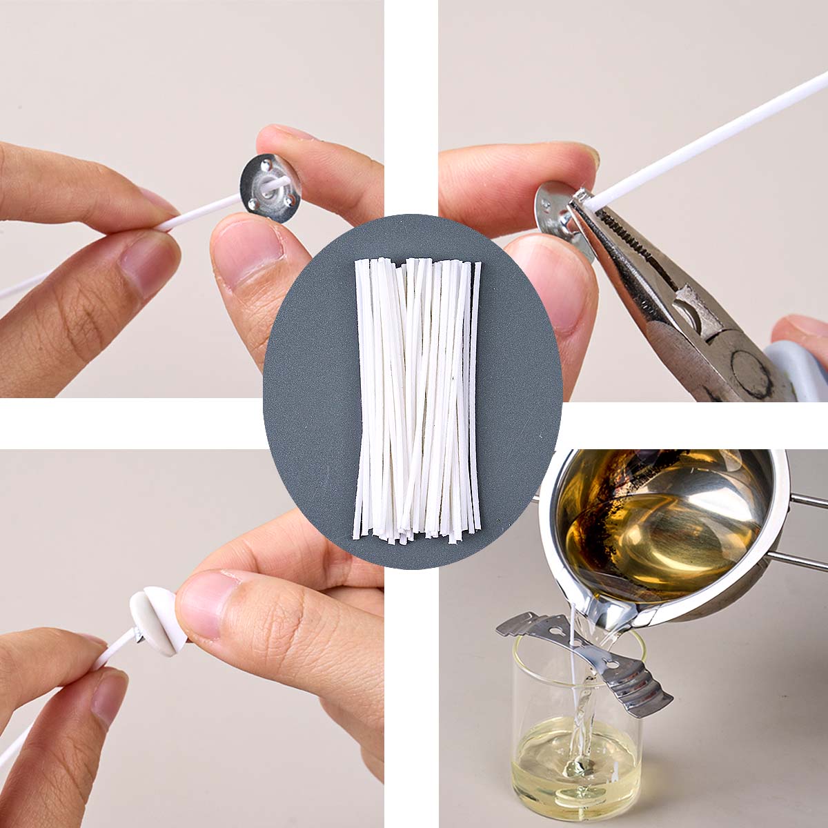 50pcs /Set Waxed Cotton Candle - огляд і ціна Candle Supplies Store