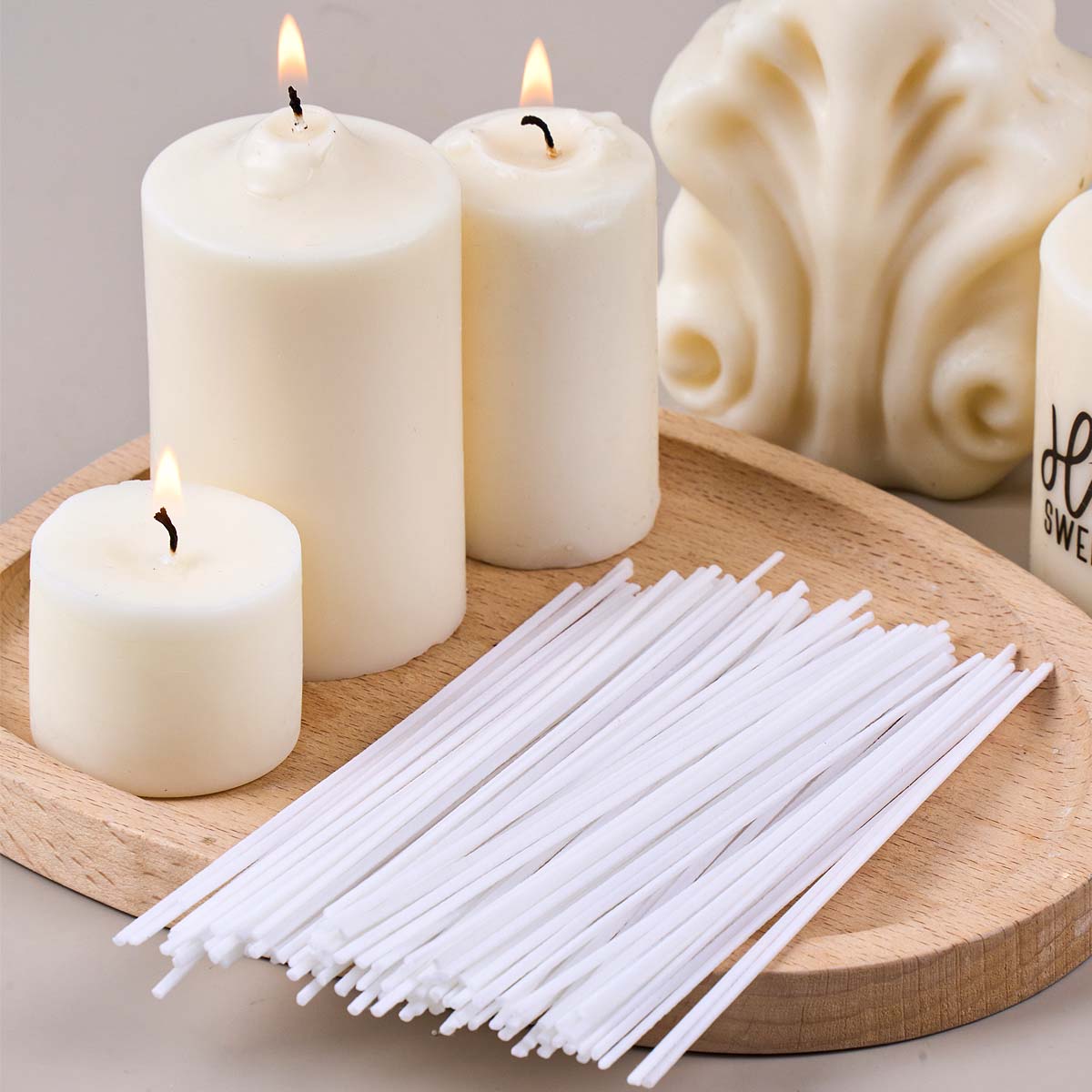50pcs /Set Waxed Cotton Candle - огляд і ціна Candle Supplies Store