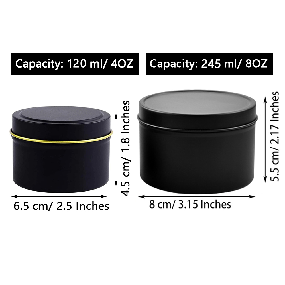 4oz/ 8oz Candle tins with lids - огляд і ціна Candle Supplies Store